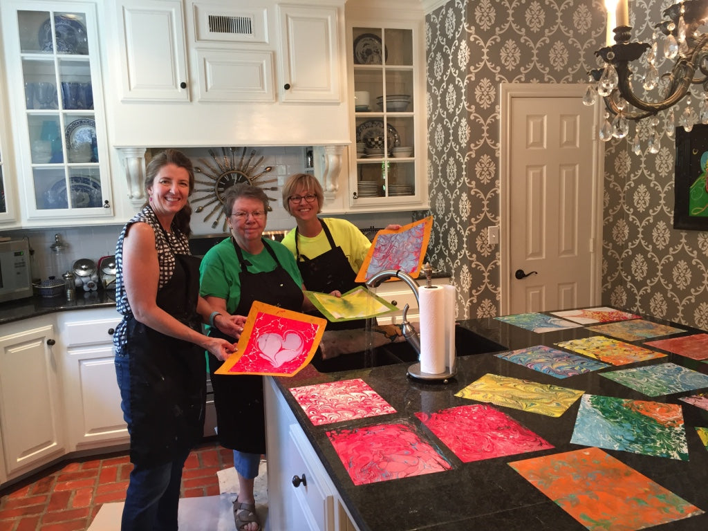 Paper Marbling Class for 5 Guests you set the date