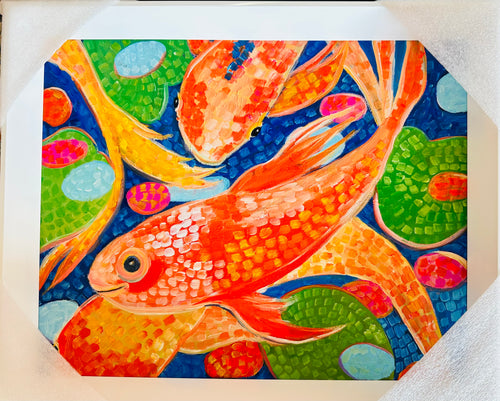 A Beautiful Day for a Swim Painting