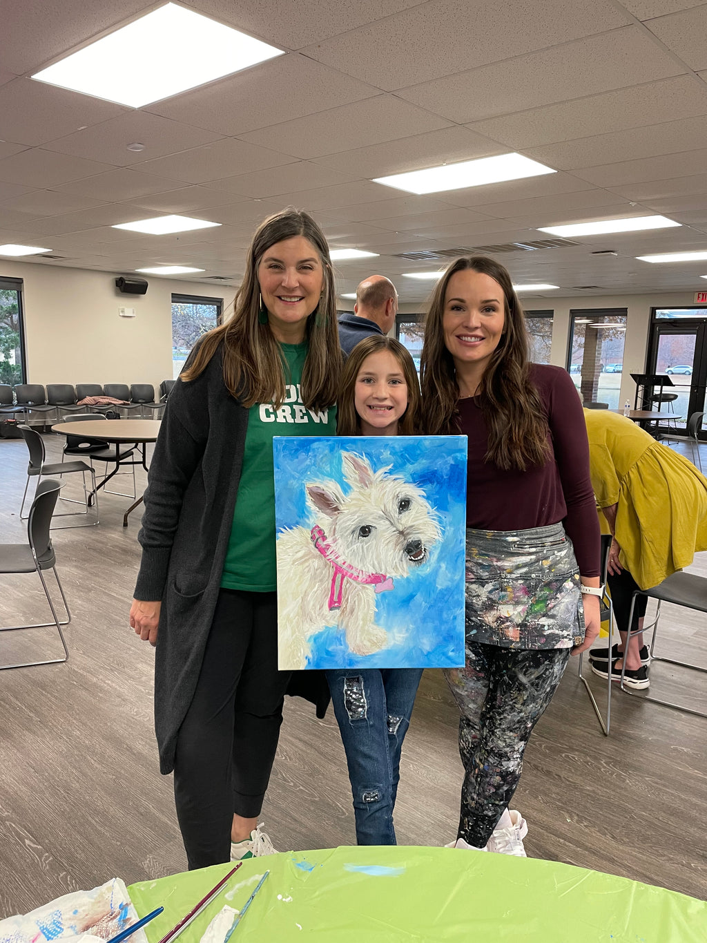 Paint Your Pet Class for 5 Guests, you set the date