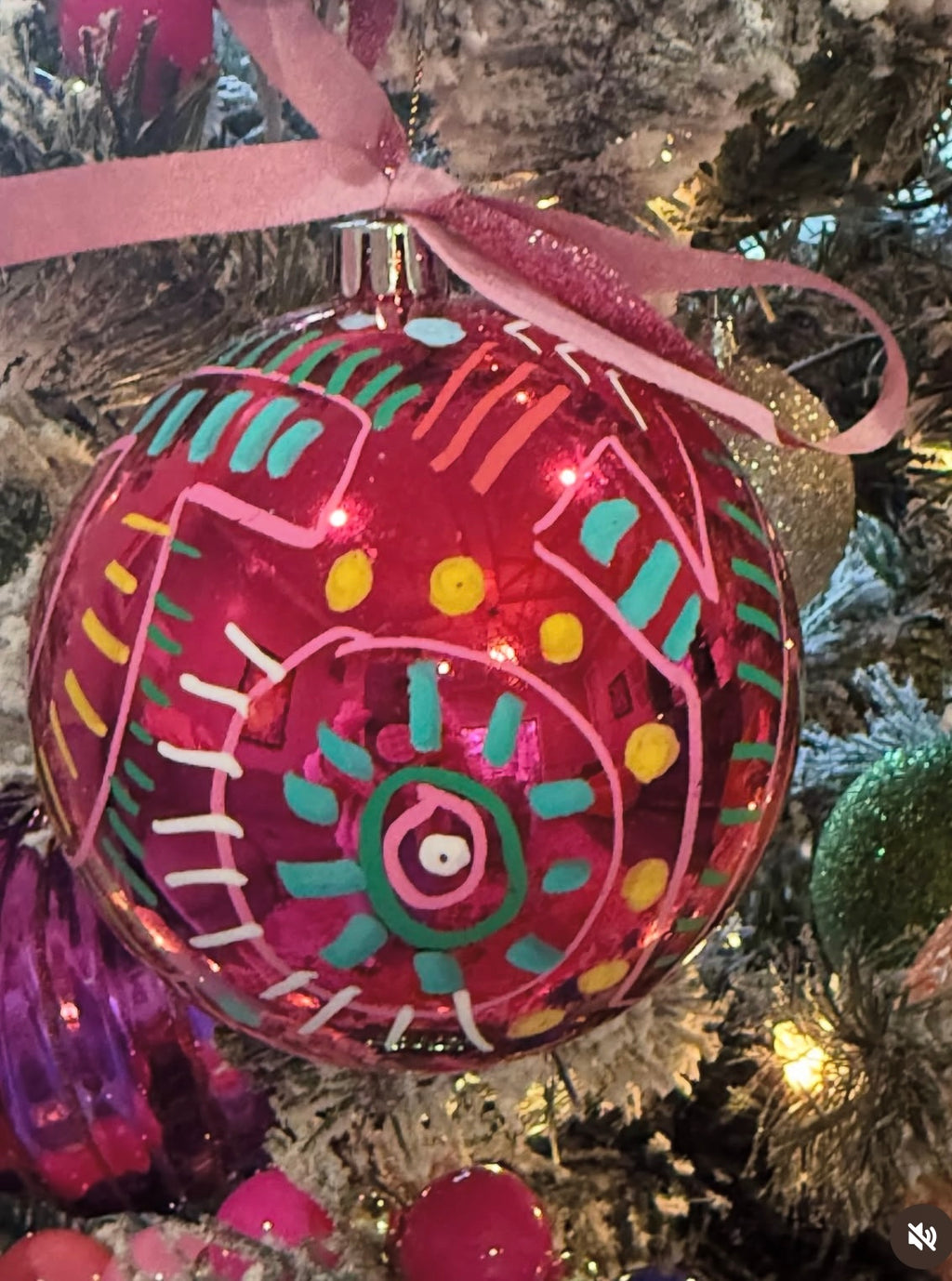 Hand-Painted Joy Ornaments Box of 4 by Katherine Sanders