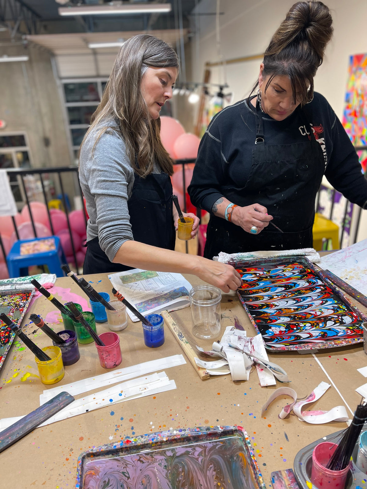 Paper Marbling Class for 5 Guests you set the date