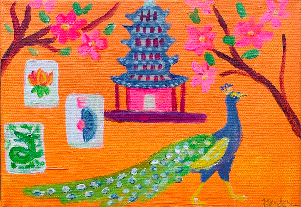 Pagoda East Painting and Prints