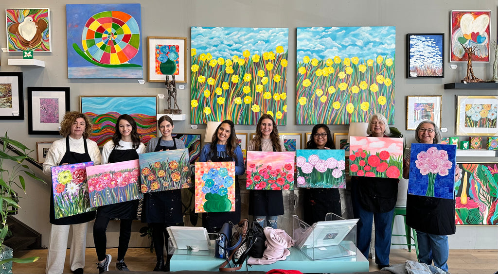 Abstract Bloom class for 5 Friends You Pick the Date