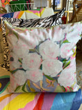 Butterflies and Buds Pillow by Katherine Sanders