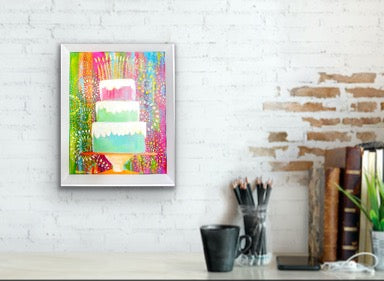 Let's Celebrate – Original Cake Painting & Prints