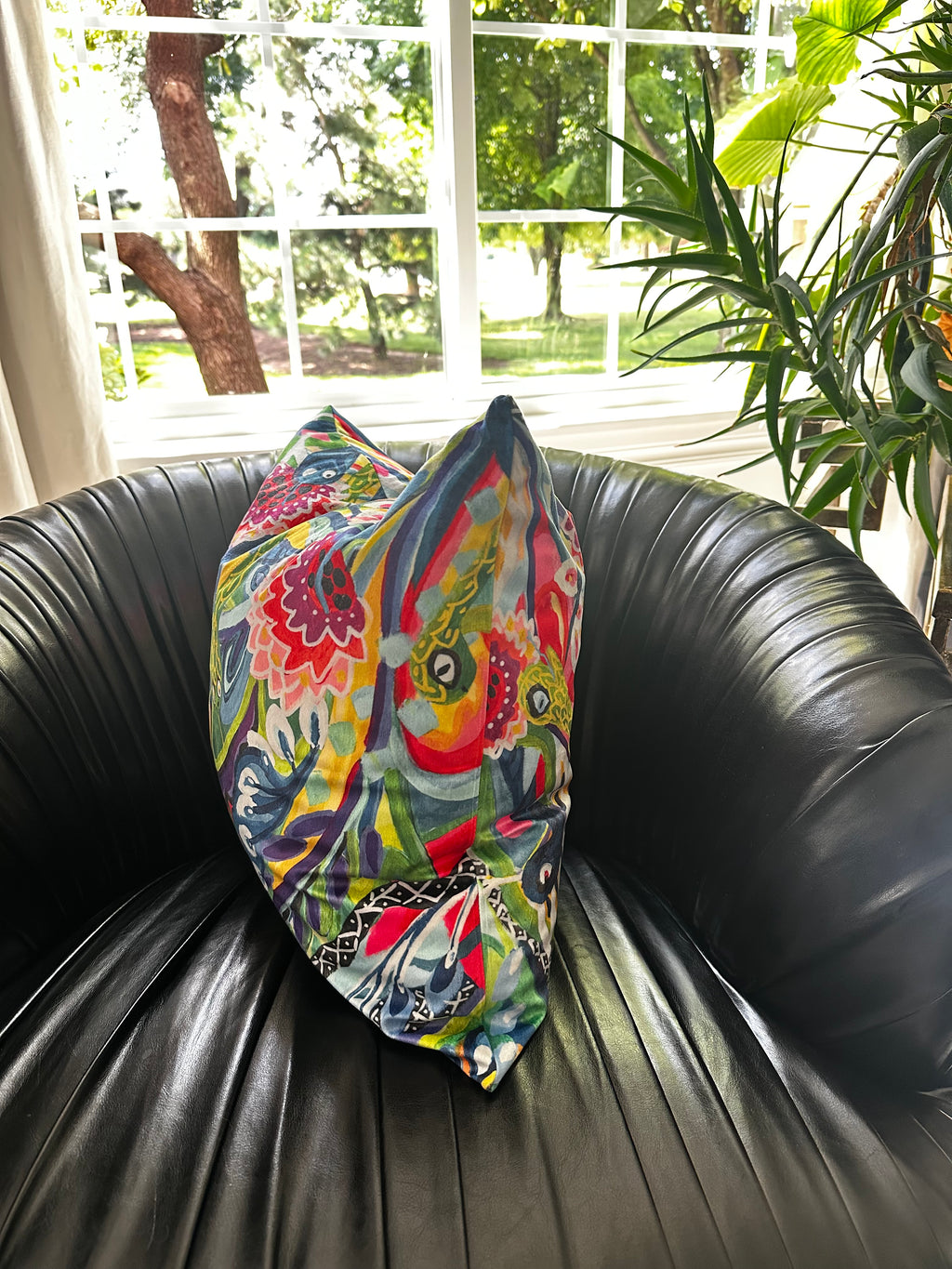 Unexpected Visitors Pillow by Katherine Sanders
