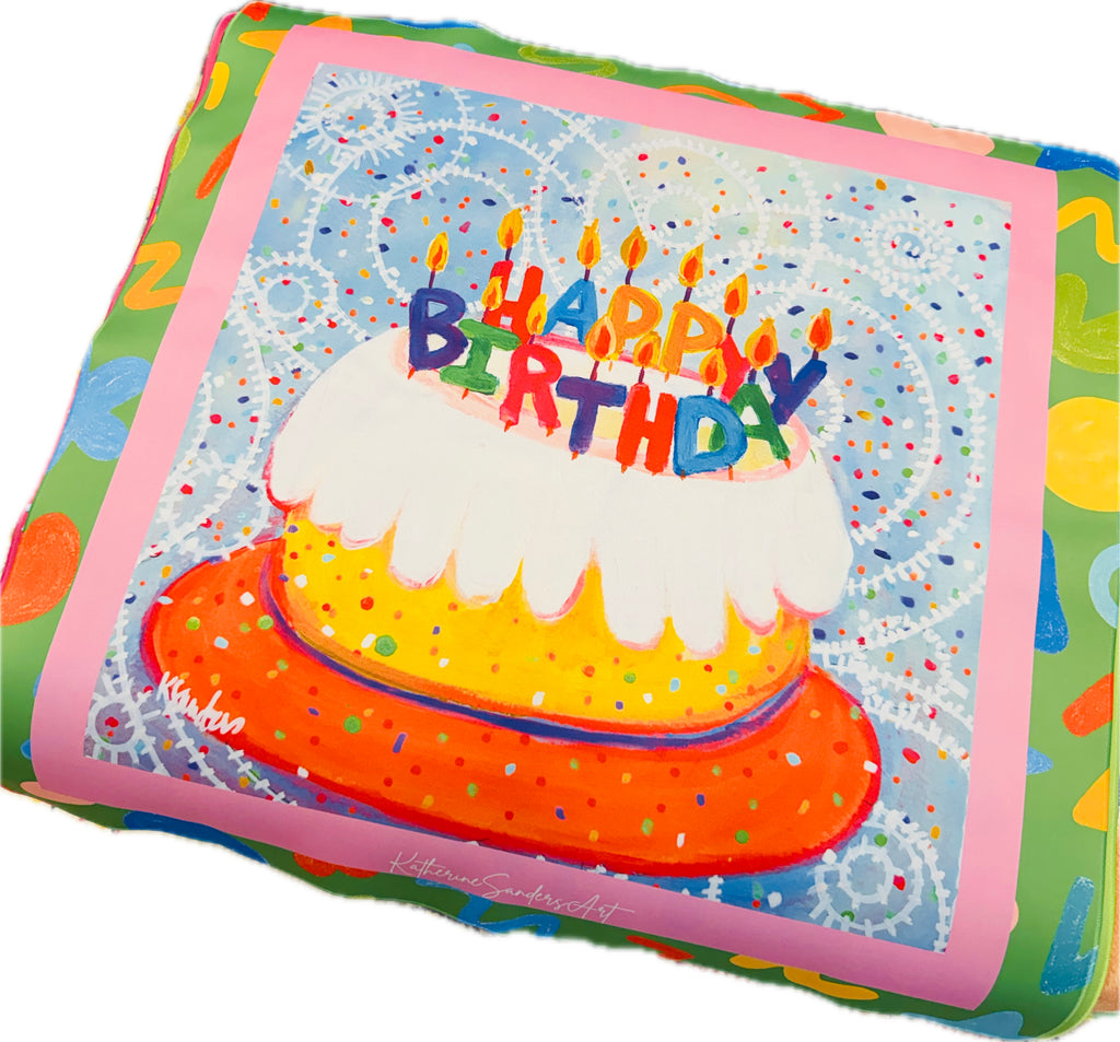 Happy Birthday MahJong Mat 33"