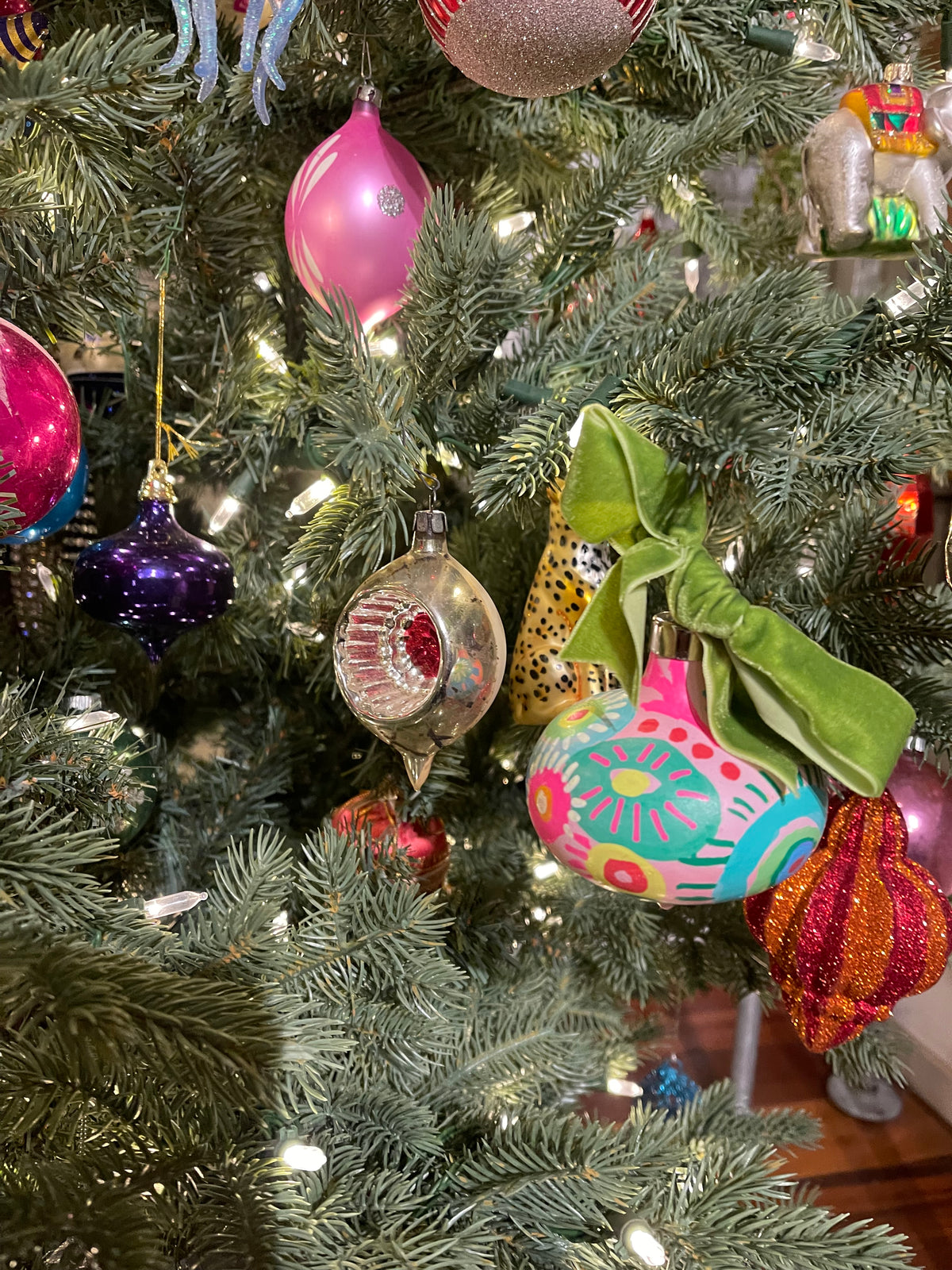 Hand-Painted Joy Ornaments Box of 4 by Katherine Sanders