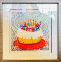 Happy Birthday Bundt Painting, Pillow and Print