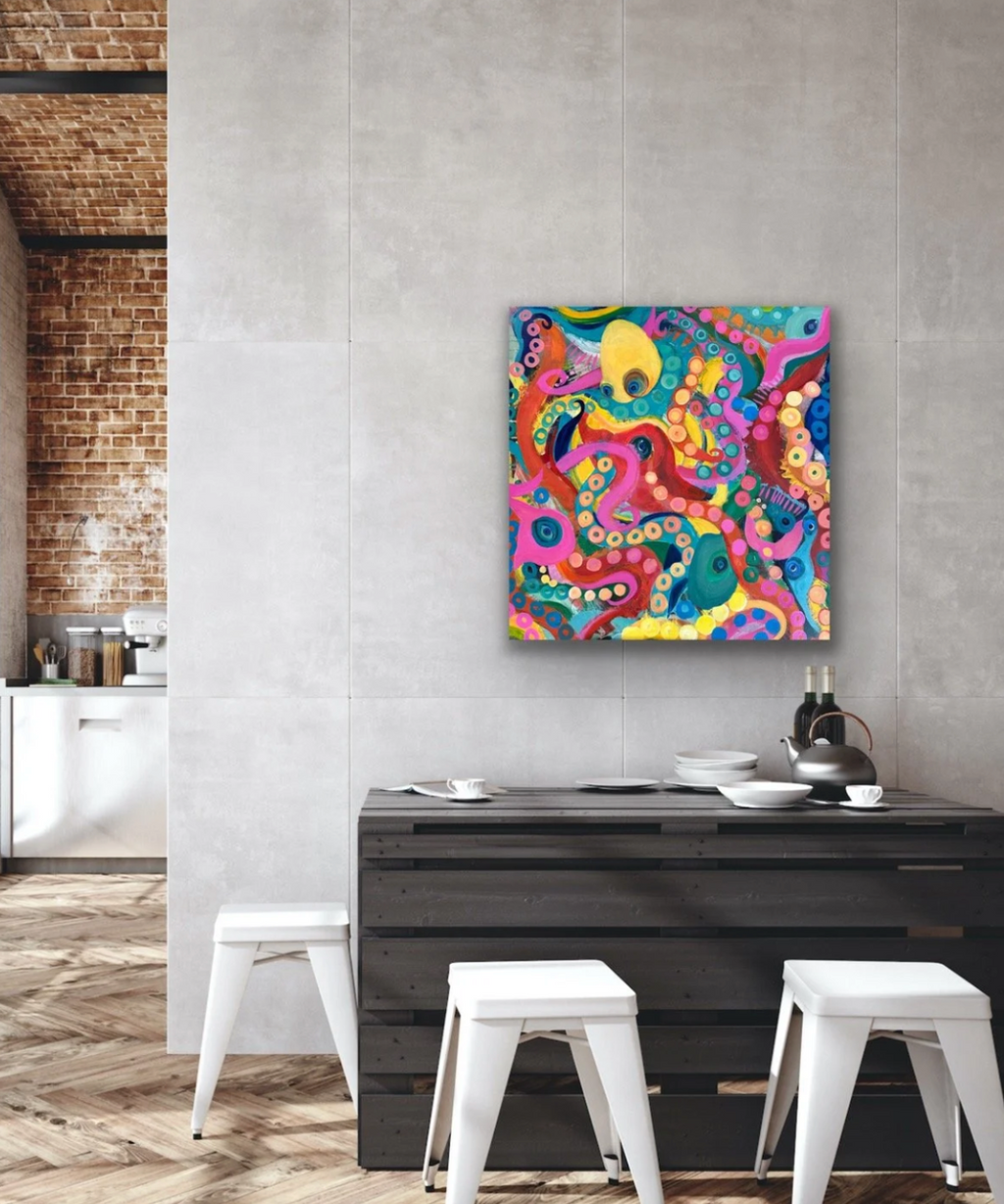 Tangled – Original Octopus Acrylic Painting & Fine Art Prints | Katherine Sanders Art