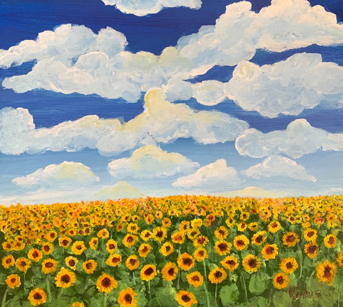 Sunflower Fields Forever Print by Katherine Sanders