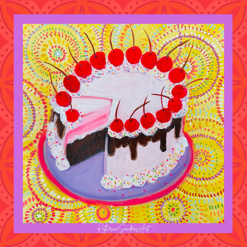 Cherry on Top  MahJong Mat 33"