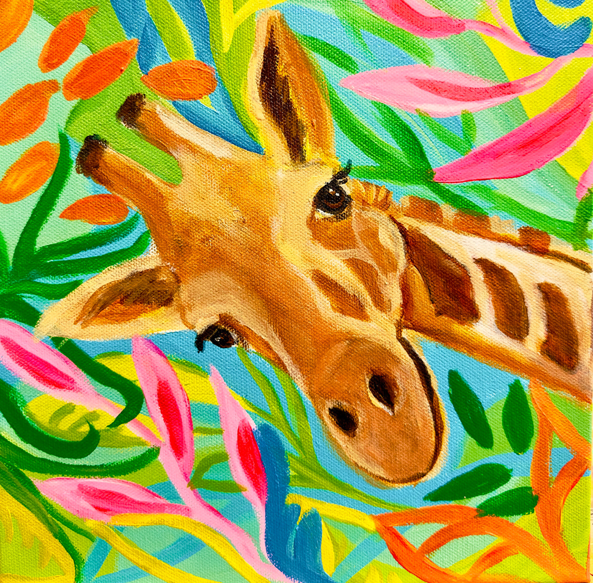 Demetri the Giraffe – Original Painting by Katherine Sanders