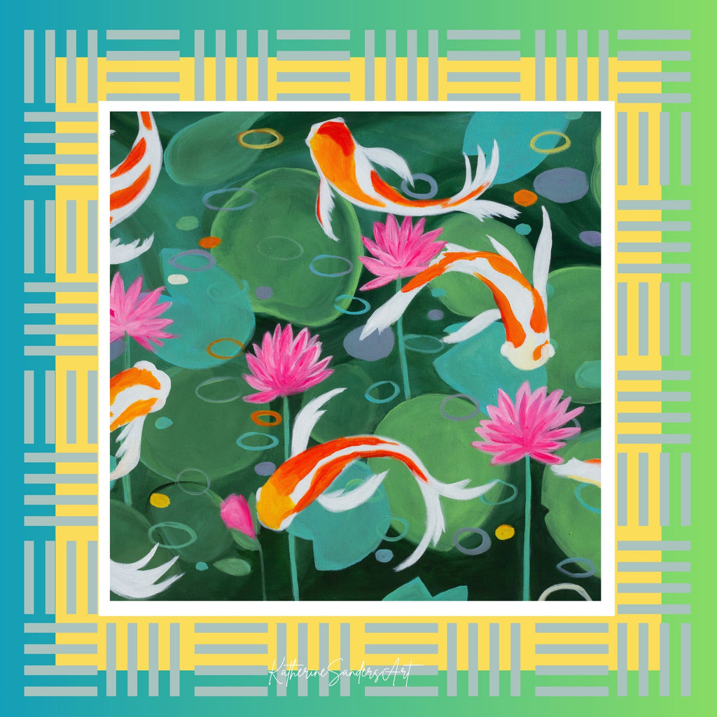 Fish Fish Got My Wish 33" Mah Jong Mat