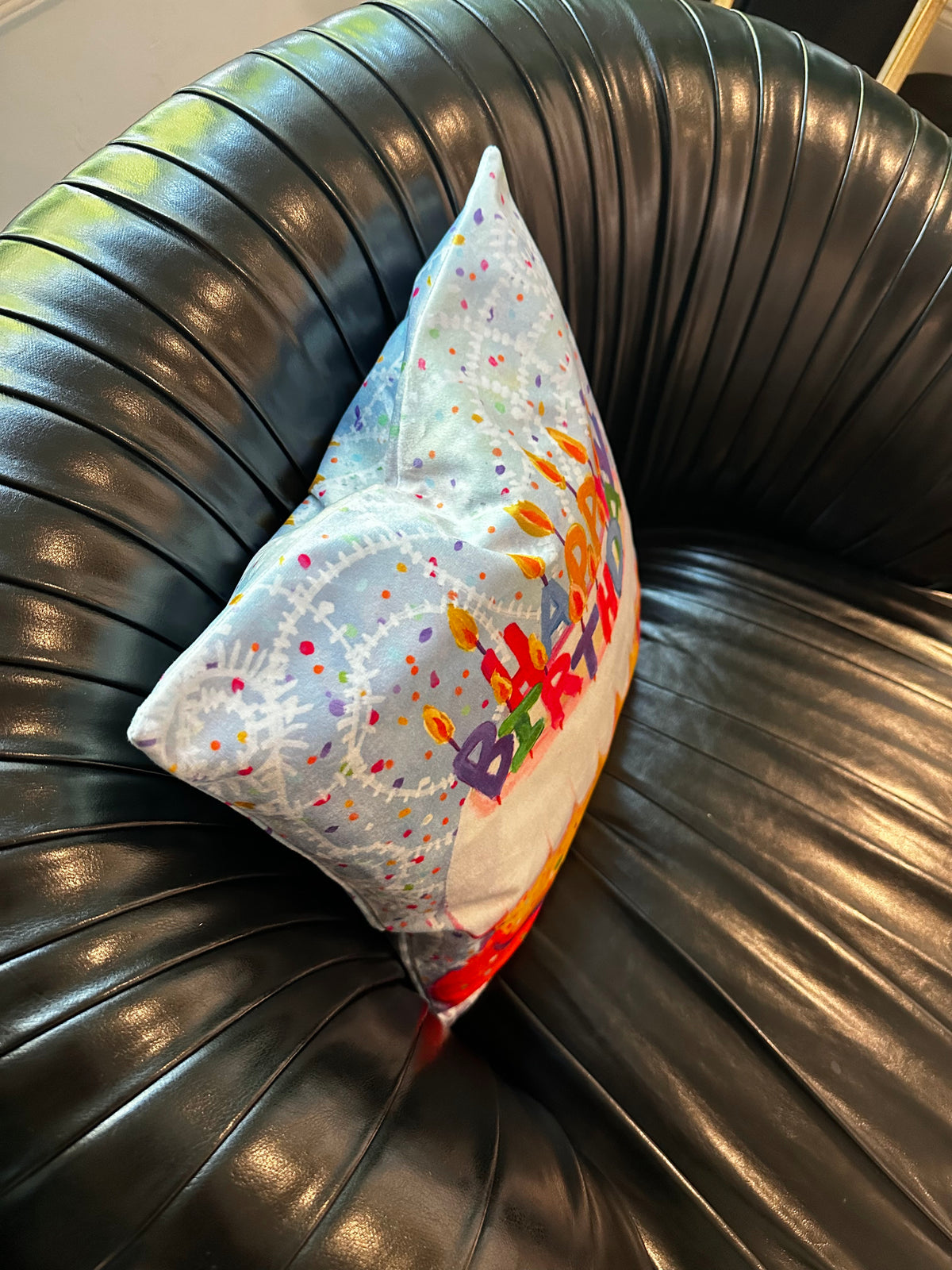 Happy Birthday Bundt Painting, Pillow and Print