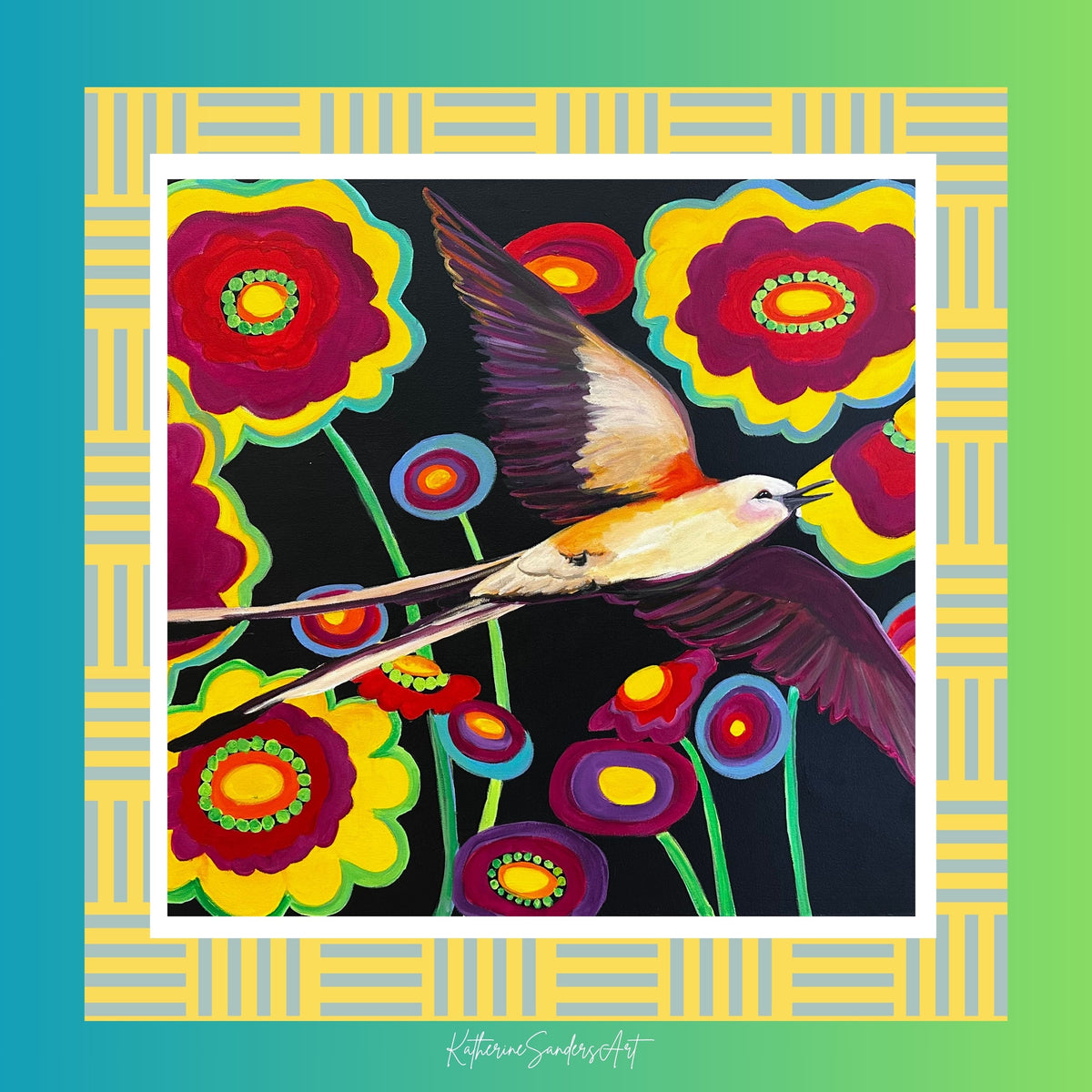 Scissortail Mah Jong  33" Mah Jong Mat in 3 options